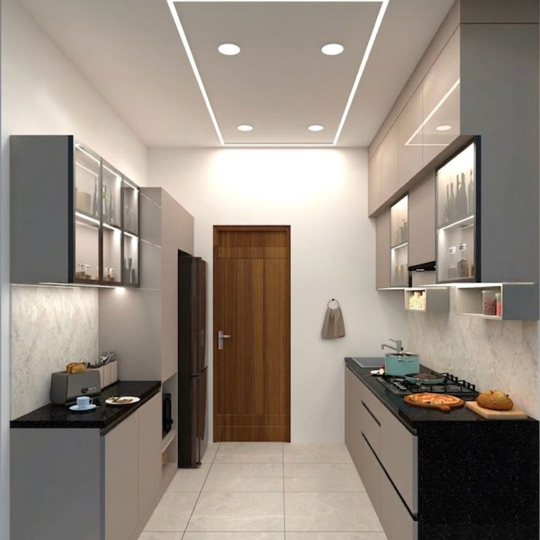 Sleek Parallel Modular Kitchen
