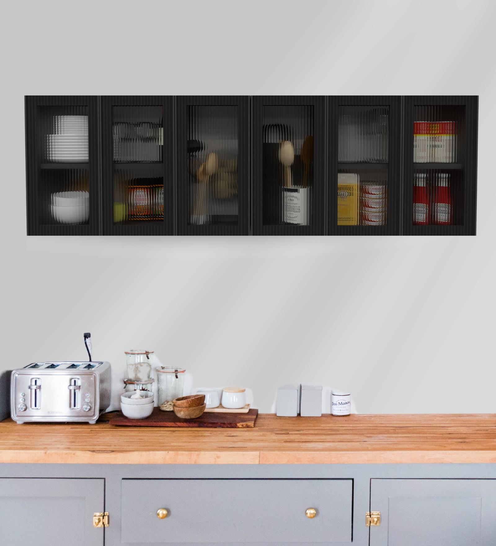 SP-6DW-KS-BPFLUTEDPG-FULL15-1 glass modular wall cabinet