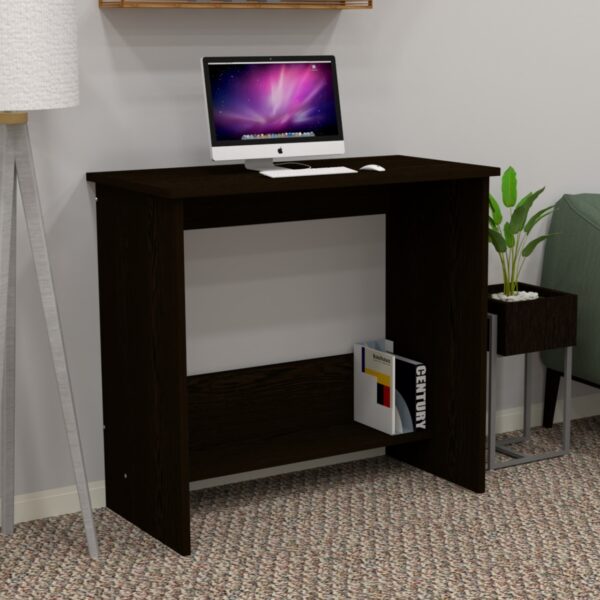 Corner-Rounded Multipurpose Writing & Computer Desk in Chiyoda Wenge Finish (DIY Assembly)