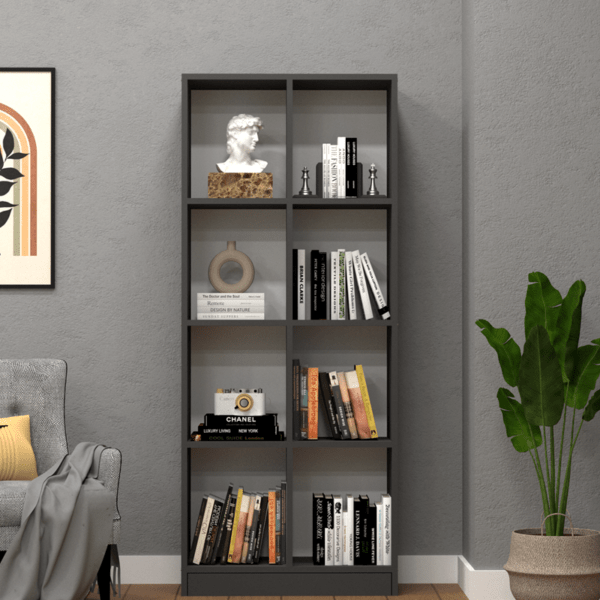 Cinderella Multipurpose Utility Cabinet – 8-Shelf Design in Slate Grey Finish