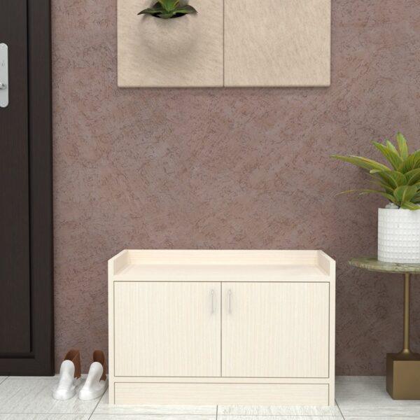 Ella 2-Door Shoe Cabinet in Highland Pine Finish (DIY)