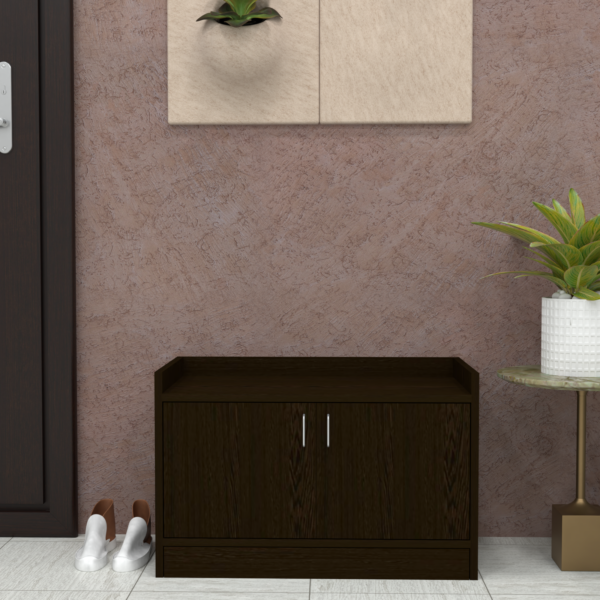Ella 2 Doors Shoe Cabinet in Chiyoda Wenge Finish