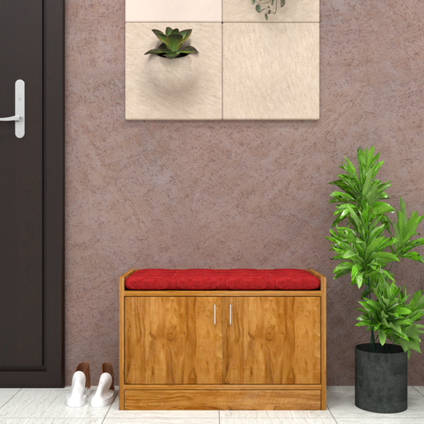 Ella 2 Door Multipurpose Cabinet with Cushion in Plateau Apple Finish