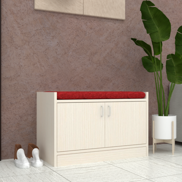 Ella 2 Door Multipurpose Cabinet with Cushion in Highland Pine Finish
