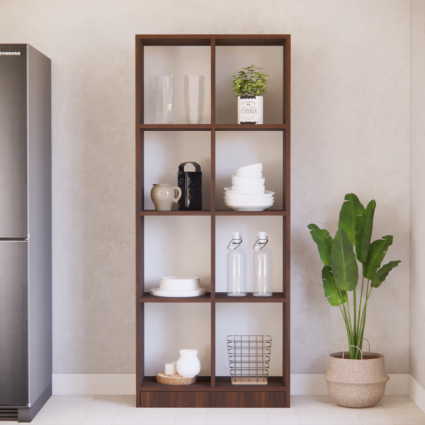 Cinderella Multipurpose Utility Cabinet 8 Shelves In Asian Walnut Finish