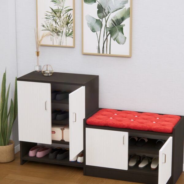 Ella Combo of Two Multipurpose Storage Units in Highland Pine & Chiyoda Wange Finish