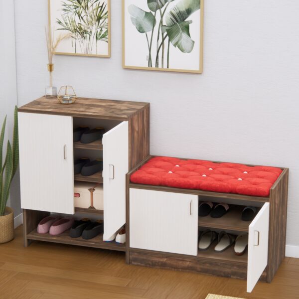 Ella Combo of Two Multipurpose Storage Units in Highland Pine & Cochwood Brown Finish