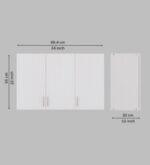 3-Door Modular Wall Cabinet with French cleat mount in Slated Grey & Highland Pine (DIY)