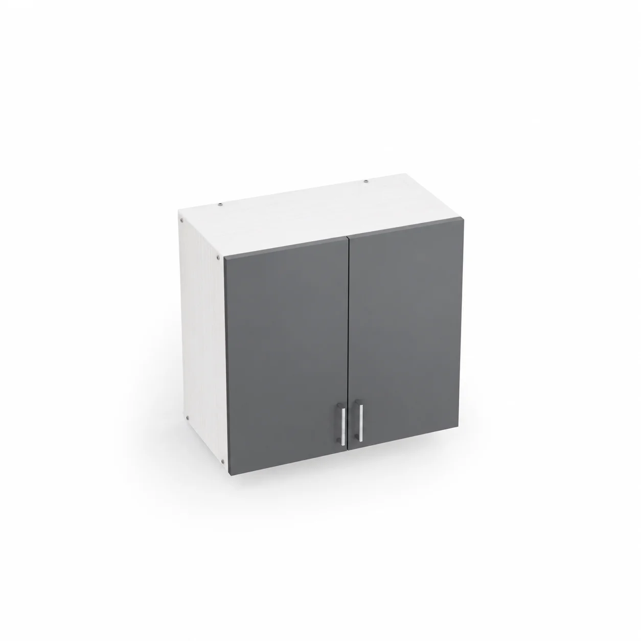 SP-2DFSW-KS-1514 2-Door Modular Wall Cabinet with Adjustable Shelves in Slate Grey & Highland Pine Finish (DIY Assembly) - Image 1